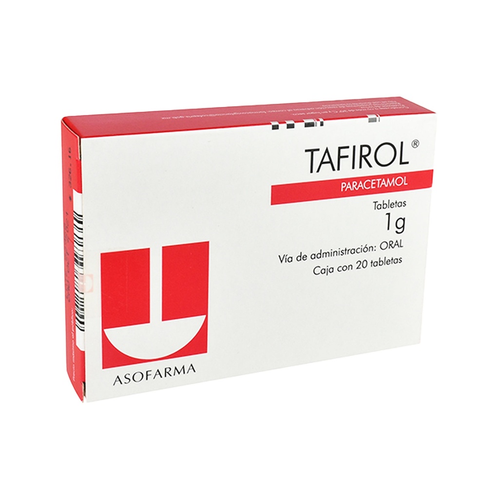 TAFIROL 1G C/20 TAB PARACETAMOL LAB ASOFARMA | Website Farmacias Lolyta